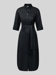Leinenkleid mit Brusttasche Modell 'SALUTE' von MM - 21