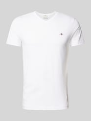 Regular Fit T-Shirt mit Label-Stitching von Gant Weiß - 39