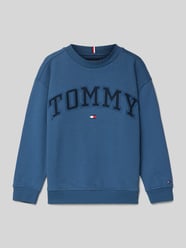 Sweatshirt mit Label-Print von Tommy Hilfiger Kids Blau - 43