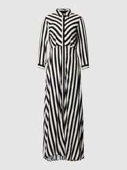 Hemdblusenkleid mit Allover-Muster Modell 'SAVANNA' von YAS Schwarz - 46