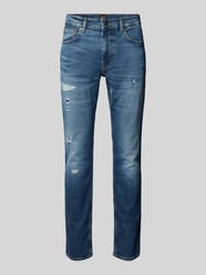 Slim Fit Jeans mit Stretch-Anteil Modell 'DELAWARE' von BOSS Orange Blau - 32