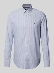 Slim Fit Business-Hemd mit Button-Down-Kragen Modell 'ROYAL' von Tommy Hilfiger Tailored Blau - 4