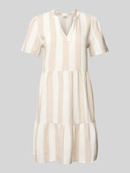Comfort Fit Freizeitkleid aus Viskose-Leinen-Mix Modell 'TIRI-CARO' von Only Beige - 16