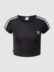 Cropped T-Shirt mit Label-Stitching von adidas Originals - 6