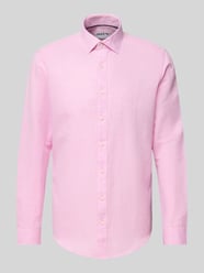Slim Fit Freizeithemd aus Leinen-Baumwoll-Mix von Jake*s - 30