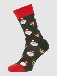 Skarpety z mieszanki bawełny ekologicznej  od Dilly Socks Khaki - 34