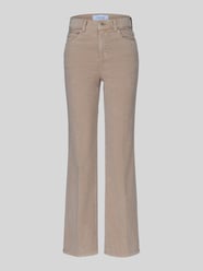Regular Fit Cordhose mit Label-Patch Modell 'Lara' von ANGELS Beige - 4