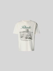 Regular Fit T-Shirt aus Baumwolle von RHUDE Beige - 19