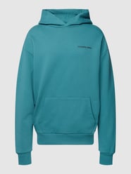 Hoodie mit Label-Print Modell 'Daily' von Colourful Rebel Türkis - 10