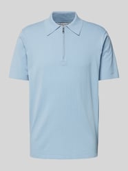 Poloshirt mit Reißverschluss Modell 'Orbit' von Tiger Of Sweden Blau - 48