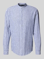 Slim Fit Freizeithemd aus Leinen-Mix mit Maokragen von MCNEAL - 1