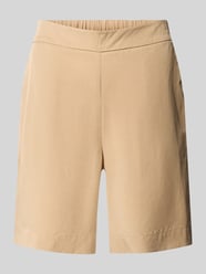 straight fit short en met linnen en viscose van Marc O'Polo Beige - 41