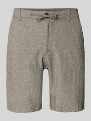 regular fit chino-shorts van mix van katoen en linnen model 'BRODY' van Selected Homme - 28