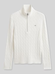 Regular Fit Troyer aus reiner Baumwolle mit Logo-Stitching von GANT - 4