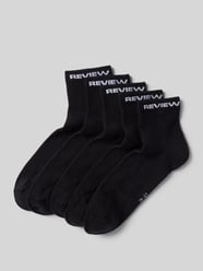 Sokken met labeldetail in een set van 5 paar van REVIEW - 45