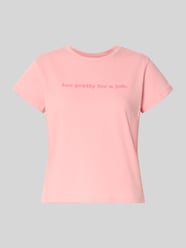 T-Shirt mit Statement-Print und Rundhalsausschnitt von Review Pink - 21