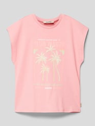T-shirt z bawełny od Garcia Czerwony - 30
