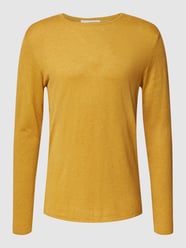 Shirt met lange mouwen in gebreide look, model 'Rome' van Selected Homme Geel - 42