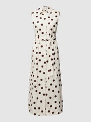 Midikleid mit Allover-Muster Modell 'Azur' von Mango Beige - 33