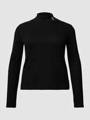 Bluzka z długim rękawem PLUS SIZE z imitacji dzianiny od Calvin Klein Jeans Plus Czarny - 43