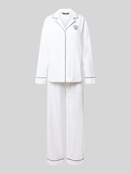 zestaw piżamy w kroju slim fit z czystej bawełny od Lauren Ralph Lauren - 45