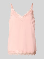 Top mit Spitzenbesatz Modell 'BICCO' von FREE/QUENT Pink - 43