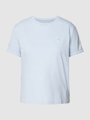 T-shirt z wyhaftowanym motywem model ‘Serz’ od Opus Niebieski - 43