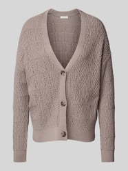 Strickjacke mit Knopfleiste von Christian Berg Woman Braun - 27