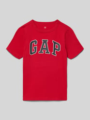 Koszulka z nadrukiem logo, krój regular fit od GAP - 7