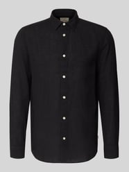 koszula casualowa o kroju slim fit z mieszanki bawełny i lnu model 'CAIDENLS SOLID' od ONLY & SONS - 33