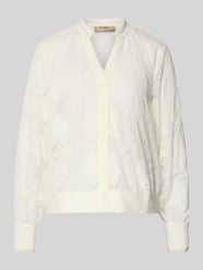 Bluzka o kroju regular fit z haftem angielskim model ‘Monia’ od MOS MOSH - 11