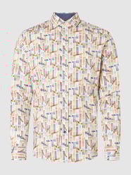 Slim fit vrijetijdsoverhemd met stretchgehalte  van A Fish Named Fred Wit - 8