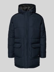 Gewatteerde lange jas met klepzakken, model 'ONLGABI' van Blend - 4