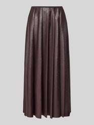 Midirok in leerlook met ritssluiting van Marc Cain Bordeaux - 22