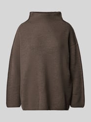 Gebreide pullover van scheerwol met structuurmotief, model 'FANFARA' van MaxMara Leisure Bruin - 1