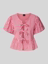 Regular Fit Bluse mit Puffärmeln und Schnürung von Gina Tricot - 2