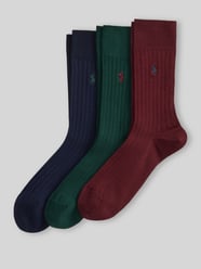 Socken aus Baumwoll-Mix im 3er-Pack von Polo Ralph Lauren Underwear Bordeaux - 48