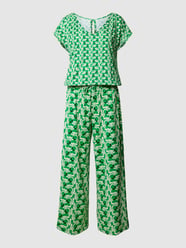 Jumpsuit mit Allover-Muster von Raffaello Rossi Grün - 44