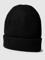 Beanie in gebreide look, model 'VIDELLA' van Vila Zwart - 9