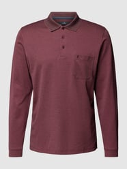 Poloshirt im langärmeligen Design Modell 'CARBON' von RAGMAN Rot - 44