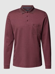 Poloshirt im langärmeligen Design Modell 'CARBON' von RAGMAN Rot - 11