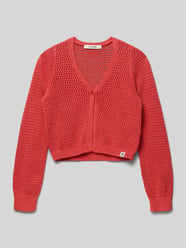 kardigan rozpinany w kroju regular fit z perforowaniem od Garcia - 27