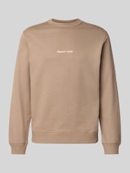 Sweatshirt mit Rundhalsausschnitt und Label-Stitching von Jack & Jones Beige - 23
