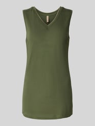 Leinentop mit V-Ausschnitt Modell 'EMEL' von Soyaconcept - 6