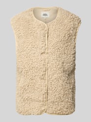 Weste aus Teddyfell Modell 'Vada' von LOLLYS LAUNDRY Beige - 32