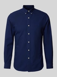 Slim Fit Freizeithemd mit Button-Down-Kragen von Polo Ralph Lauren Blau - 39