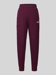 Sweatpants mit Label-Stitching und elastischem Bund von PUMA Bordeaux - 3