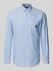 Custom Fit Freizeithemd mit Button-Down-Kragen von Polo Ralph Lauren Blau - 5
