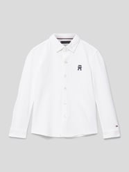 Regular Fit Freizeithemd mit Logo-Stitching von Tommy Hilfiger Teens Weiß - 13