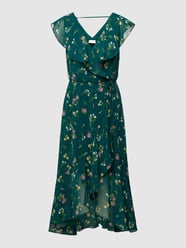 Midikleid mit floralem Allover-Muster von Apricot Grün - 10